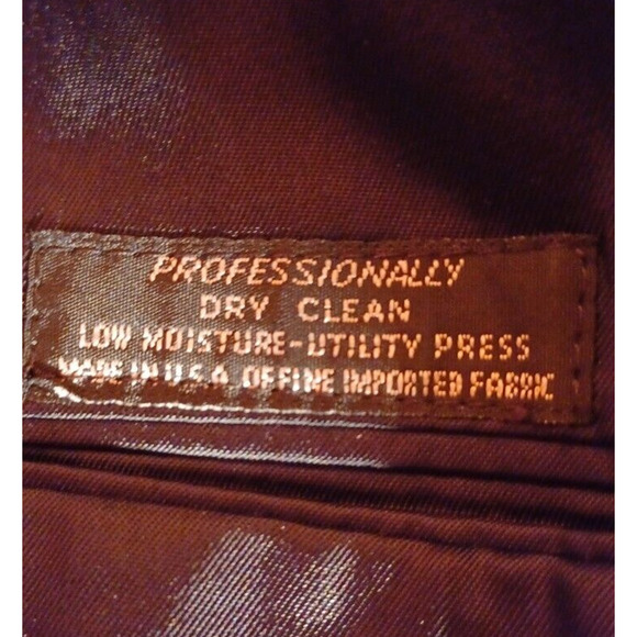 VTG PIERRE CARDIN MENS SUIT XL Pleated Trousers and 2 Button Coat Dark Gray Grid - Picture 5 of 11